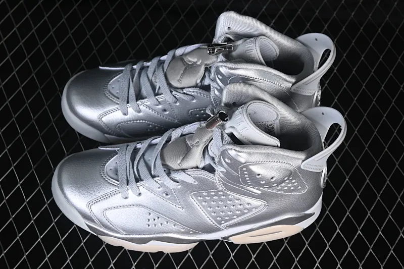 All categories Air Jordan Jordan series basketball shoes Air Jordan 6 PSG x Air Jordan 6 Retro AJ6 Joe 6 Liquid Silver Paris IQ5135-010